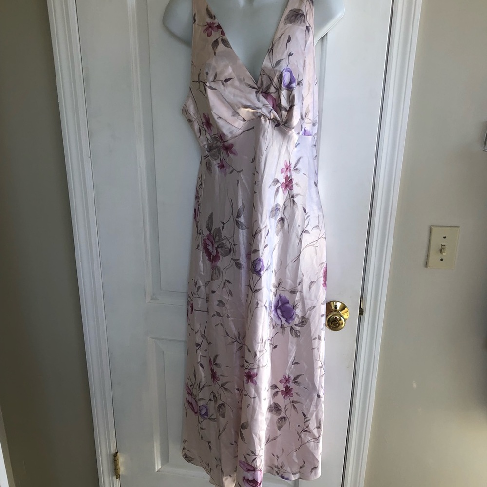 Long satin gown